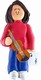 Female Musician Violin Ornament - Brown